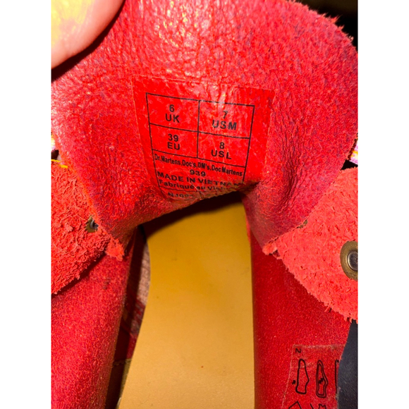 Dr. Martens Red 939 long napped suede Size 8 - Picture 7 of 7